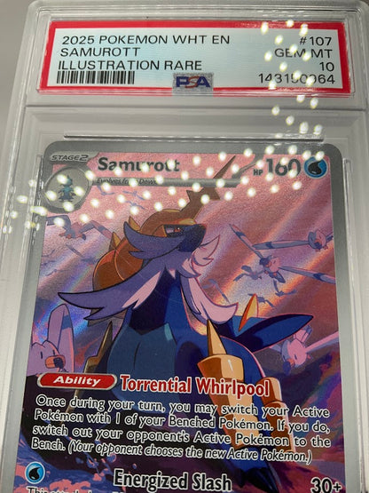 samurott pokemon card Samurott Pokemon White Flare Illustration Rare #107 PSA 10