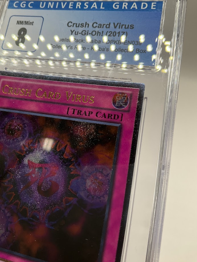 Crush Card Virus Yu-Gi-Oh! Duelist Pack Kaiba Collector's Rare #EN039 CGC 8
