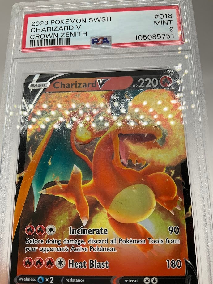 Charizard V Pokemon Crown Zenith #018 PSA 9