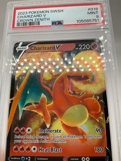 Charizard V Pokemon Crown Zenith #018 PSA 9