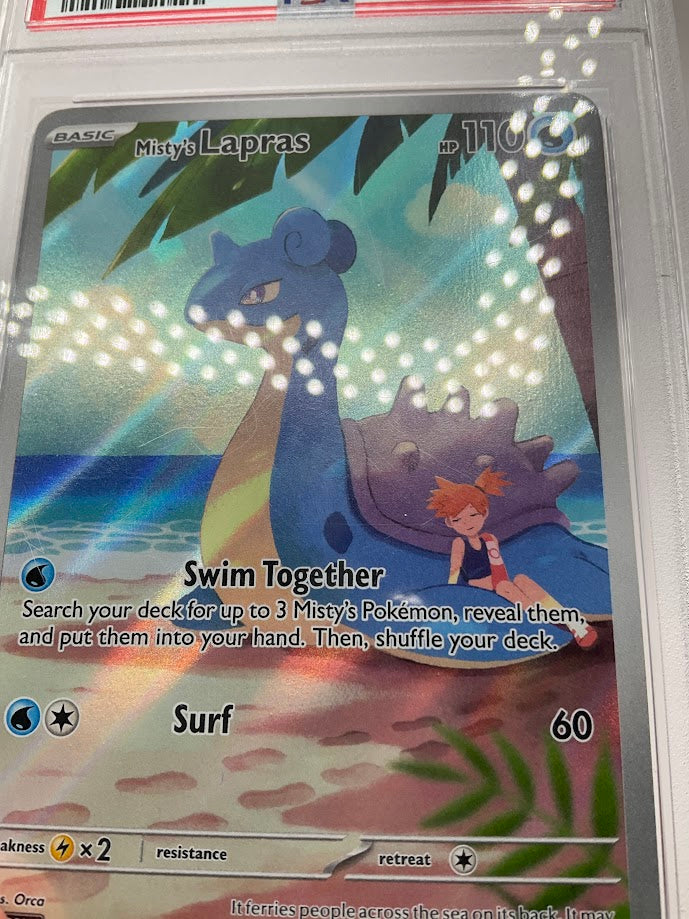 rare lapras pokemon card Misty's Lapras Pokemon Destined Rivals Illustration Rare #194 PSA 9