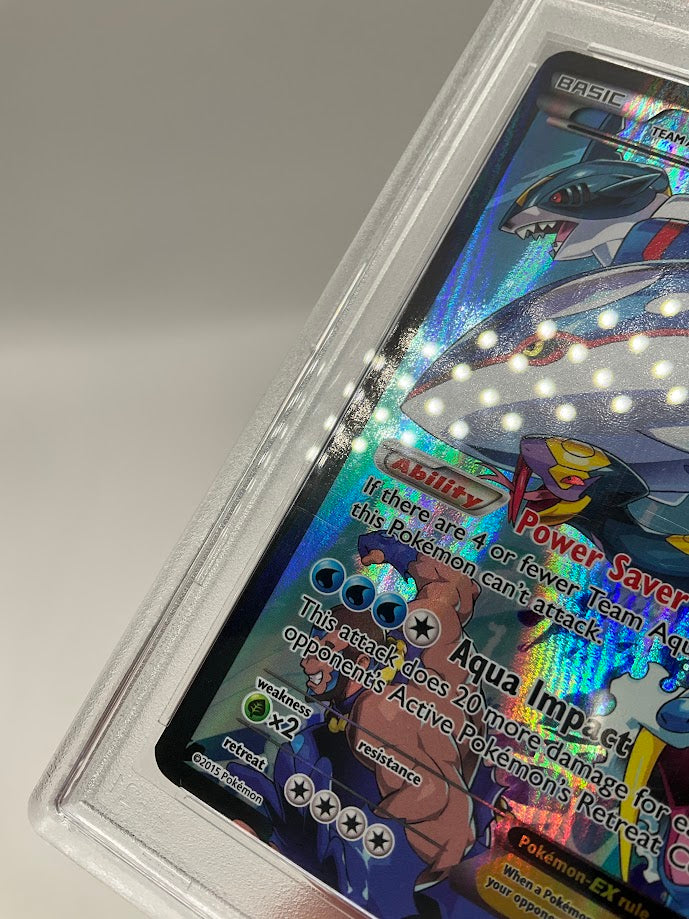 Team Aqua's Kyogre ex Pokemon Double Crisis Full Art #6 PSA 6