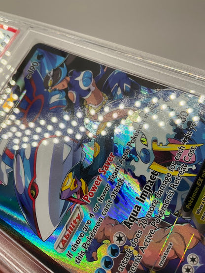Team Aqua's Kyogre ex Pokemon Double Crisis Full Art #6 PSA 6
