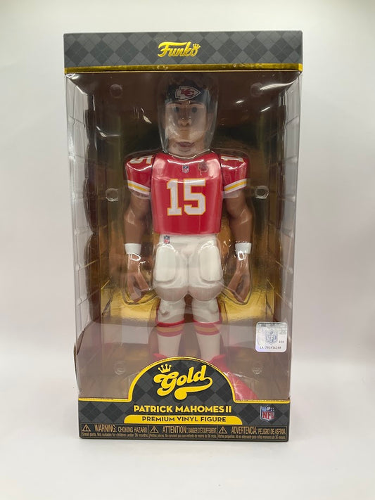 Patrick Mahomes Funko Gold Premium Vinyl 12" (Red Jersey)