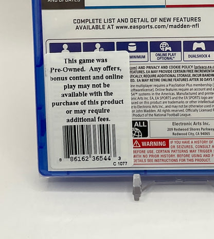 Madden NFL 19 Playstation 4 Sealed