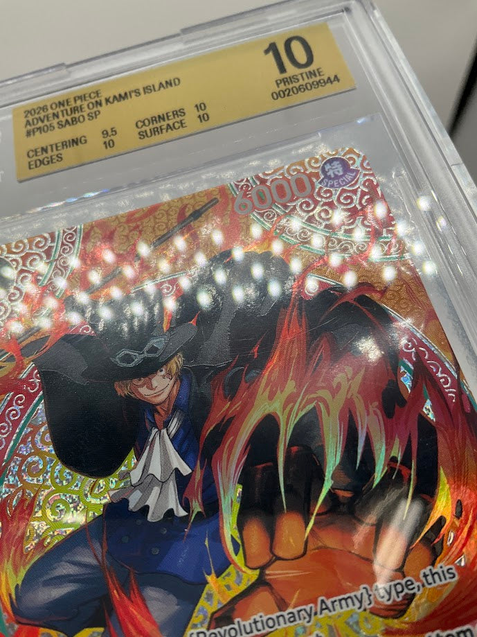 Sabo One Piece Card Game OP15 #P105 Beckett 10 Pristine
