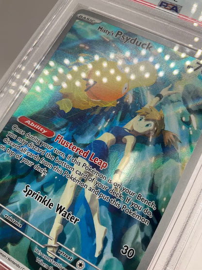 Misty's Psyduck Pokemon Destined Rivals Illustration Rare #193 PSA 9
