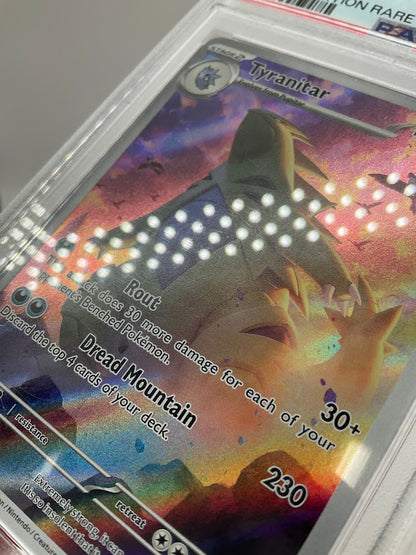Tyranitar Pokemon Paldea Evolved Illustration Rare #222 PSA 9
