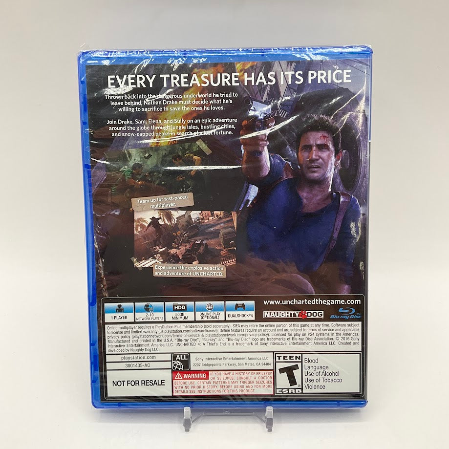 Uncharted 4 A Thief's End [Not for Resale] Playstation 4 Sealed