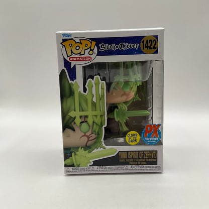 Yuno (Spirit of Zephyr) Funko Pop! Black Clover #1422 GITD PX Previews