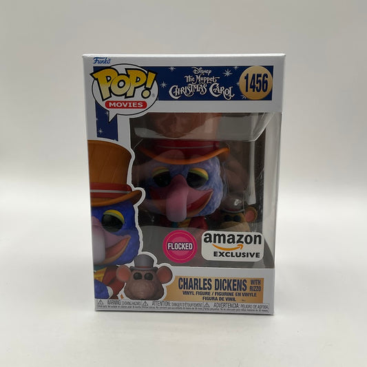 Charles Dickens with Rizzo Funko Pop! The Muppets #1456 Flocked Amazon