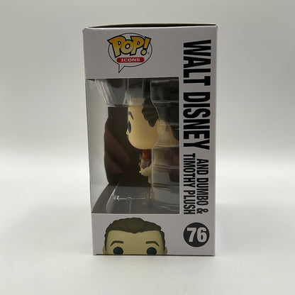 Walt Disney & Dumbo & Timothy Plush Funko Pop! Disney 100 #76