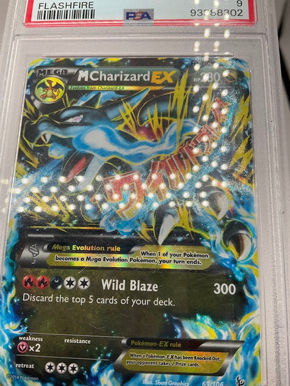 M Charizard ex Pokemon Flashfire #69 PSA 9