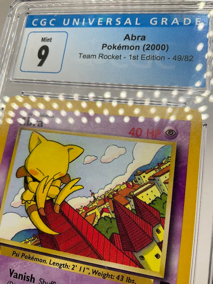 Abra Pokemon Team Rocket 1st Edition #49 CGC 9