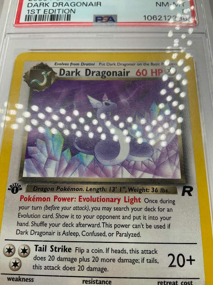 Dark Dragonair Pokemon Team Rocket 1st Edition #33 PSA 8