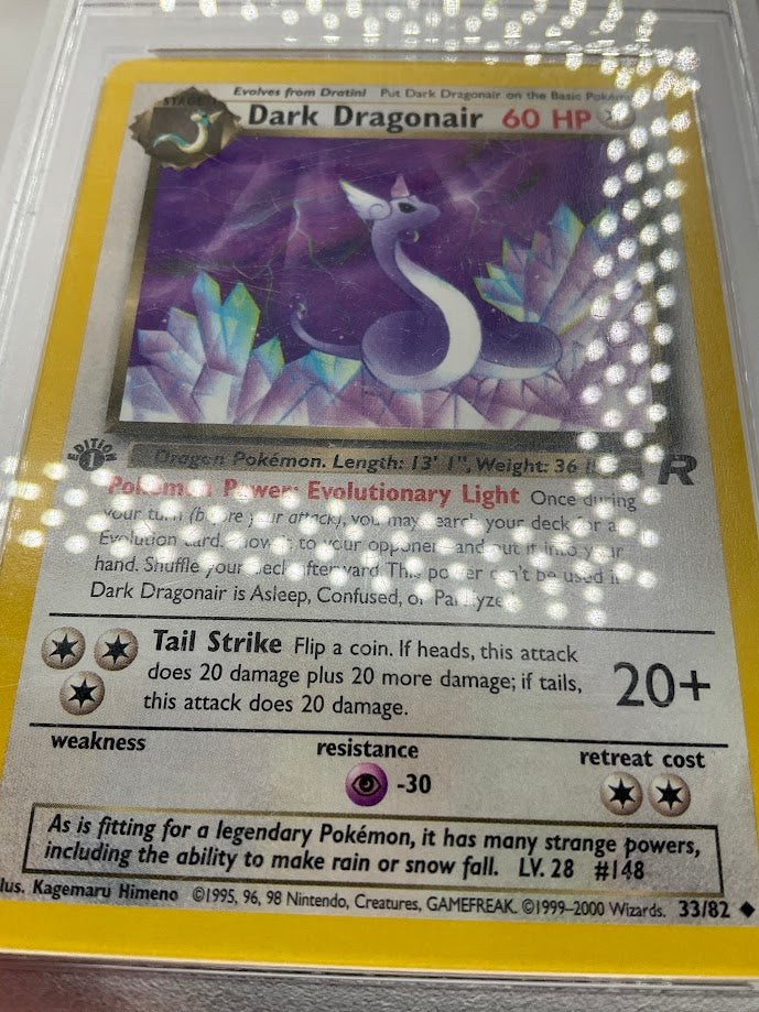 Dark Dragonair Pokemon Team Rocket 1st Edition #33 PSA 8
