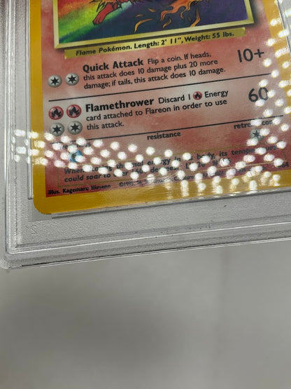 Flareon Pokemon Jungle Holo No Symbol Error #3 PSA 5
