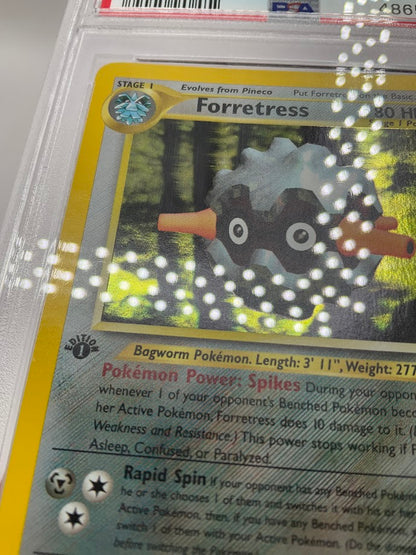 Forretress Pokemon Neo Discovery Holo 1st Edition #2 PSA 8