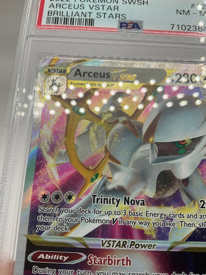 Arceus VSTAR Pokemon Brilliant Stars #123 PSA 8