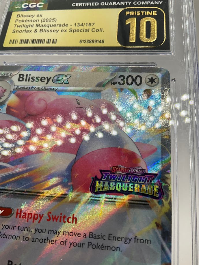 Blissey ex Pokemon Twilight Masquerade Snorlax & Blissey Coll CGC 10 Pristine