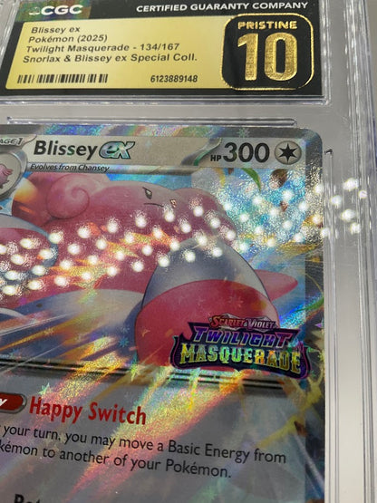 Blissey ex Pokemon Twilight Masquerade Snorlax & Blissey Coll CGC 10 Pristine