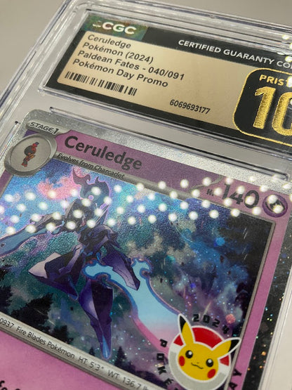 Ceruledge Pokemon Paldean Fates Pokemon Day Promo #040 CGC 10 Pristine