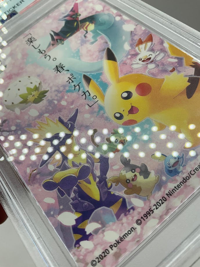 Let's Have Fun! Pokemon Spring Pokeka Sticker Japanese PSA 10