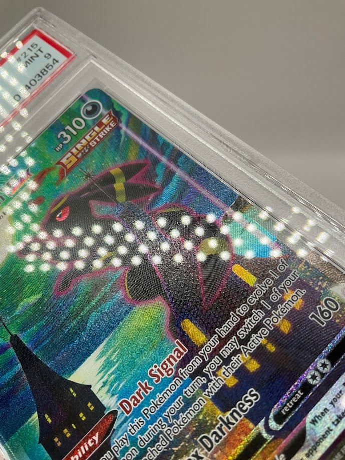 Umbreon VMAX Pokemon Evolving Skies Secret Full Art #215 PSA 9