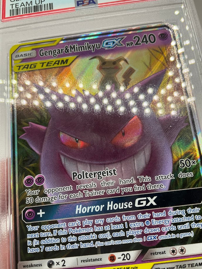 Gengar & Mimikyu GX Pokemon Team Up #53 PSA 9