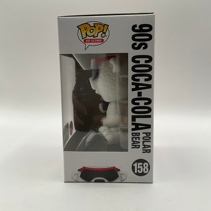 90s Coca-Cola Polar Bear Funko Pop! Ad Icon #158 Flocked Amazon Exclusive