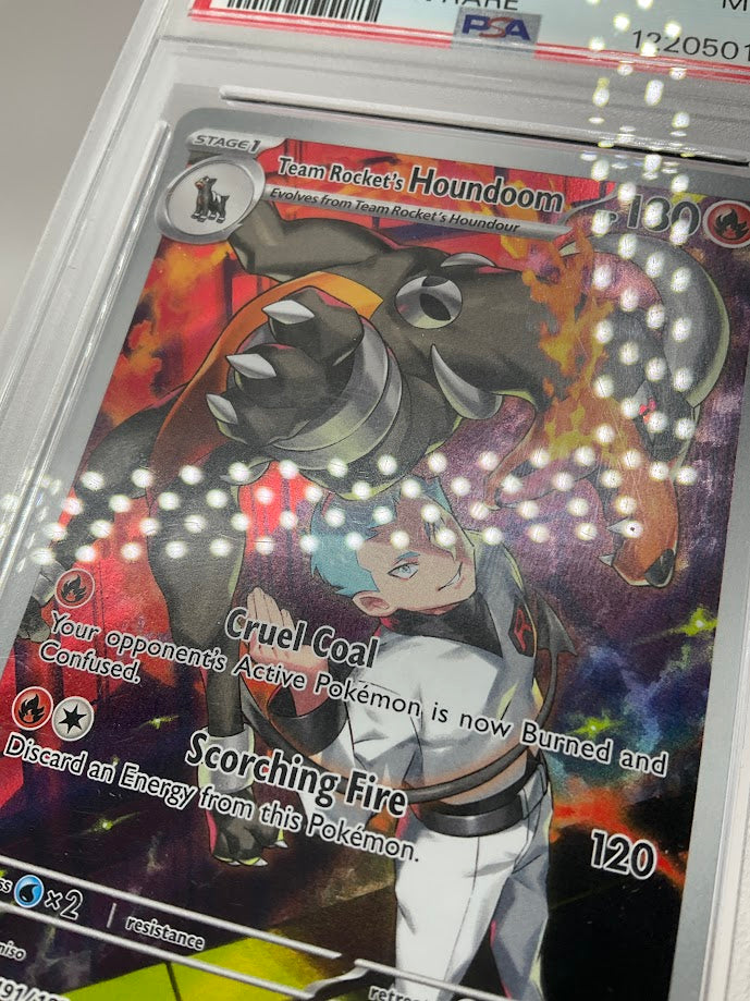 Team Rocket's Houndoom Pokemon Destined Rivals Illustration Rare #191 PSA 9