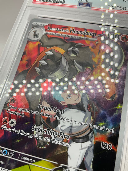 Team Rocket's Houndoom Pokemon Destined Rivals Illustration Rare #191 PSA 9