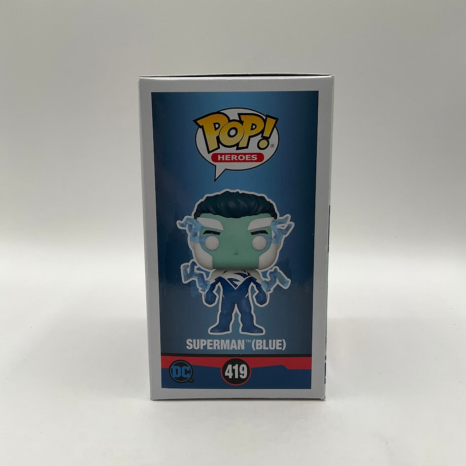 Superman (Blue) Funko Pop! DC Super Heroes #419 2021 Fall Convention
