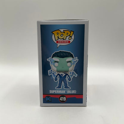 Superman (Blue) Funko Pop! DC Super Heroes #419 2021 Fall Convention