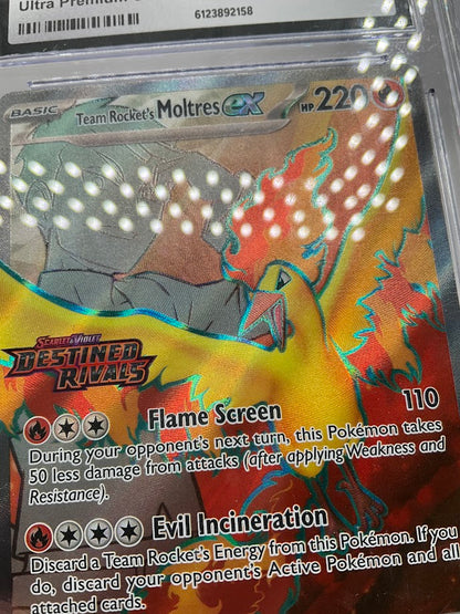 Team Rocket's Moltres ex Pokemon Destined Rivals UPC #208 CGC 9.5