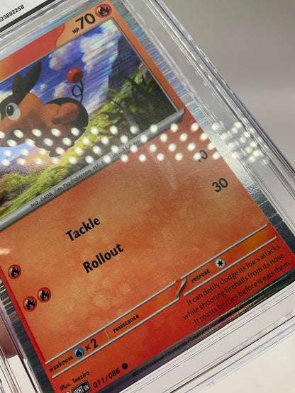 Tepig Pokemon White Flare Unova Poster Collection #011 CGC 7.5