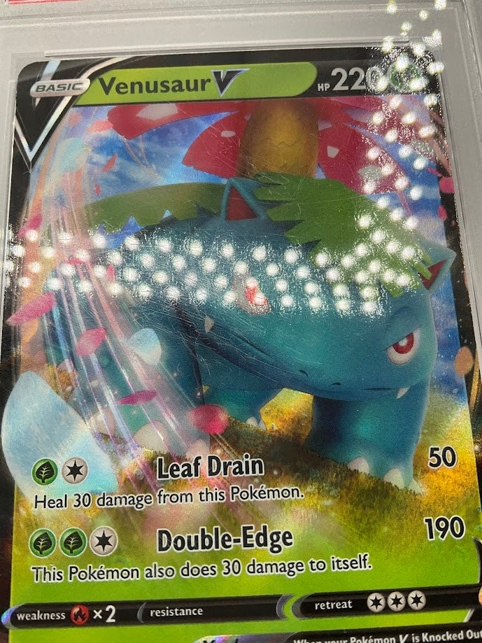 Venusaur V Pokemon Venusaur V Battle Deck #100 PSA 9
