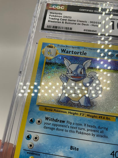 Wartortle Pokemon Blastoise & Suicune ex Deck Holo #002 CGC 10