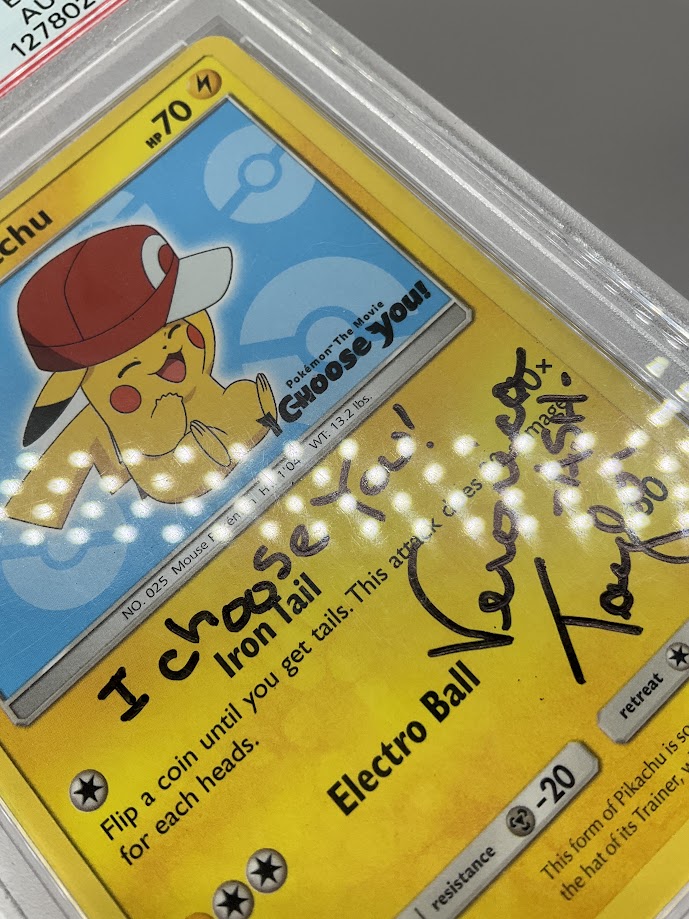 Veronica Taylor Pokemon Ash's Pikachu I Choose You! Promo #SM113 PSA 6 / 10 Auto
