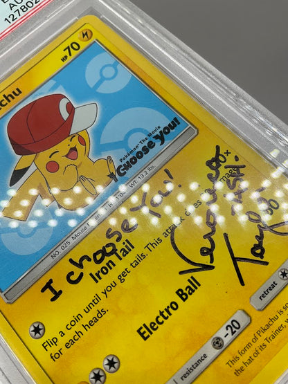 Veronica Taylor Pokemon Ash's Pikachu I Choose You! Promo #SM113 PSA 6 / 10 Auto