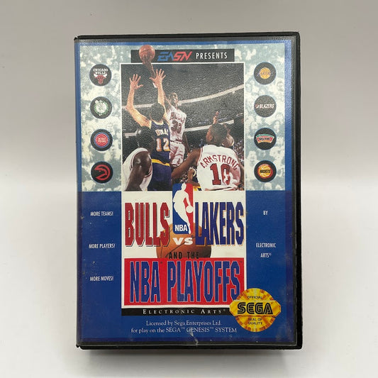 Bulls vs Lakers and the NBA Playoffs Sega Genesis Used
