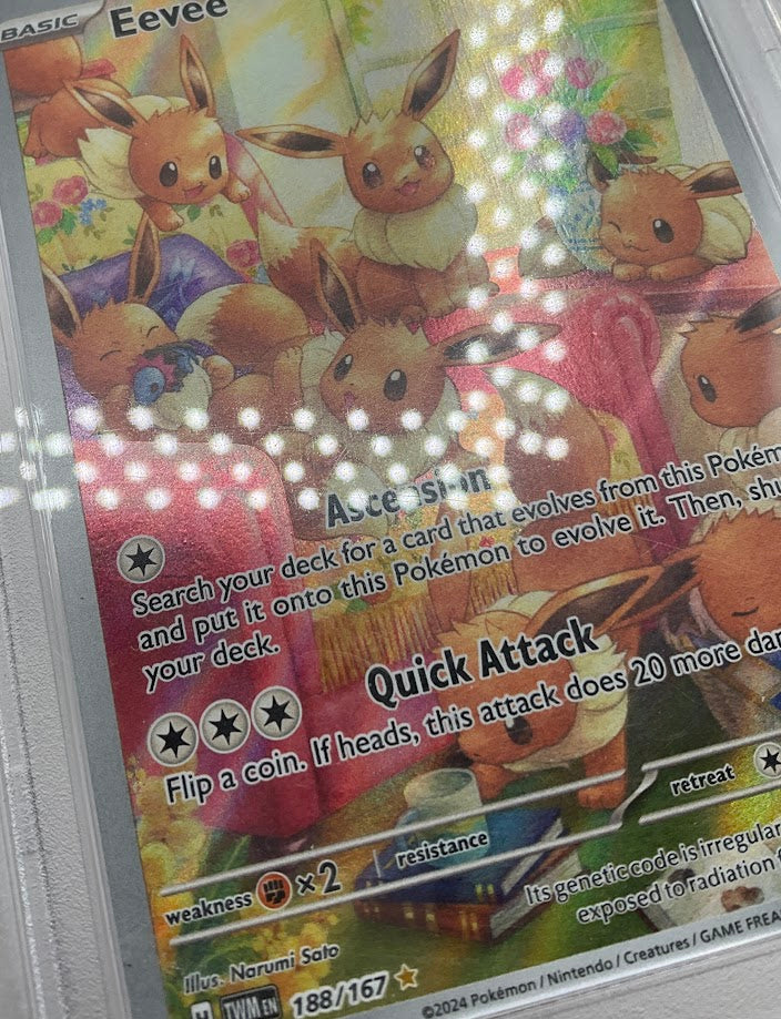 Eevee Pokemon Twilight Masquerade Illustration Rare #188 PSA 9
