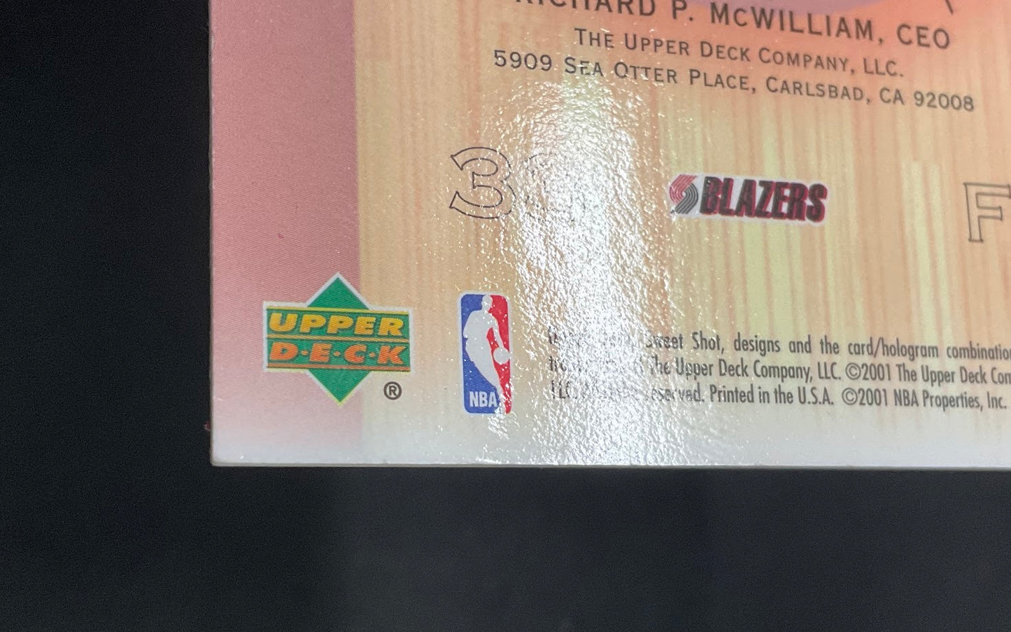 Scottie Pippen 2001-02 Upper Deck Sweet Shot Hot Spot Floor Relic #SP-F