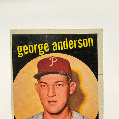 George Anderson 1959 Topps RC #338 Philadelphia Phillies VG