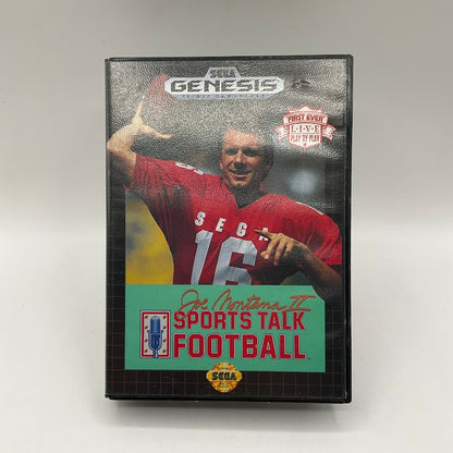 Joe Montana II Sports Talk Football Sega Genesis Used