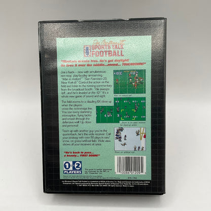 Joe Montana II Sports Talk Football Sega Genesis Used
