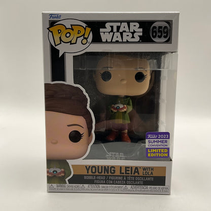Young Leia with Lola Funko Pop! Star Wars #659 2023 Summer Convention