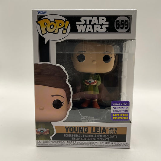 Young Leia with Lola Funko Pop! Star Wars #659 2023 Summer Convention