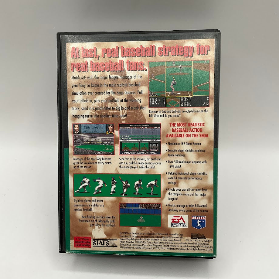 Tony La Russa Baseball Sega Genesis Used