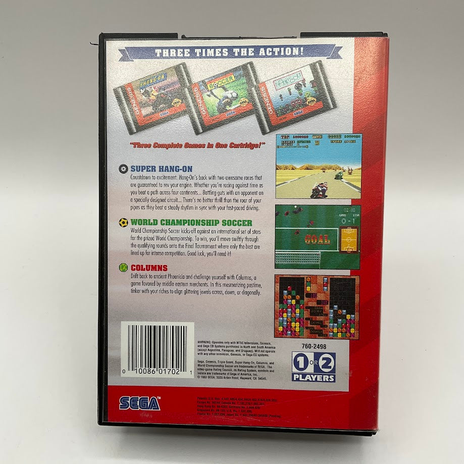 Triple Score Sega Genesis CIB